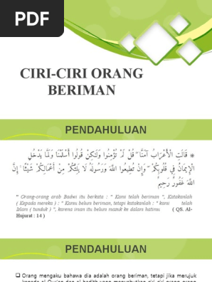Ciri Ciri Orang Beriman Pdf