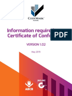 Information Required On A Certificate of Conformity