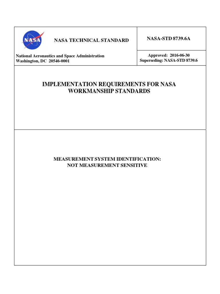 NASA STD 8739.6A Implementation | PDF | Electrostatic Discharge ...