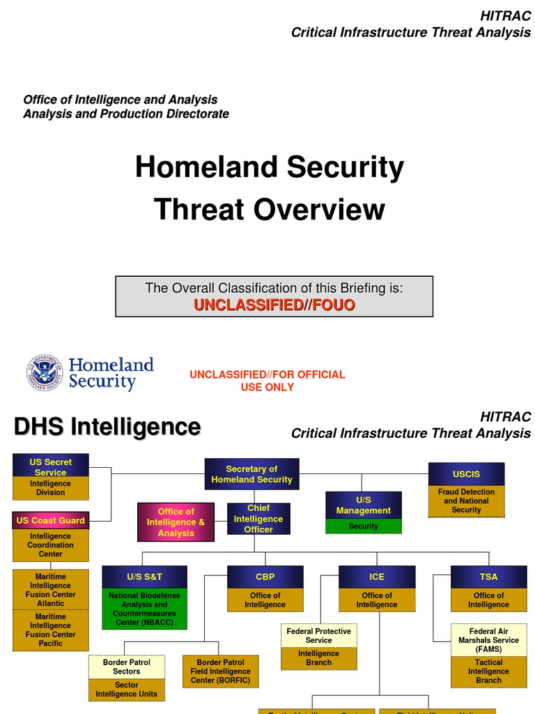 Homeland Security Threat Overview United States Department Of