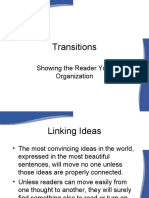Transitions: Showing The Reader Your Organization