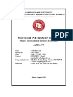Midterm Internship Report: Major: International Business Economics Jamja - VN