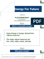 Green Energy For Future - Dr. S.K. Radhakrishnan