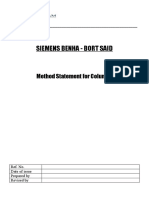 Siemens Benha - Bort Said: Method Statement For Columns