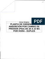 Anexo 4 - 7 FICHA TECNICA - Planta de Generacion de Oxigeno PSA de 20 A 23 m3 Por Hora - DUPLEX