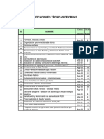 Especificación Técnica de Obras PDF