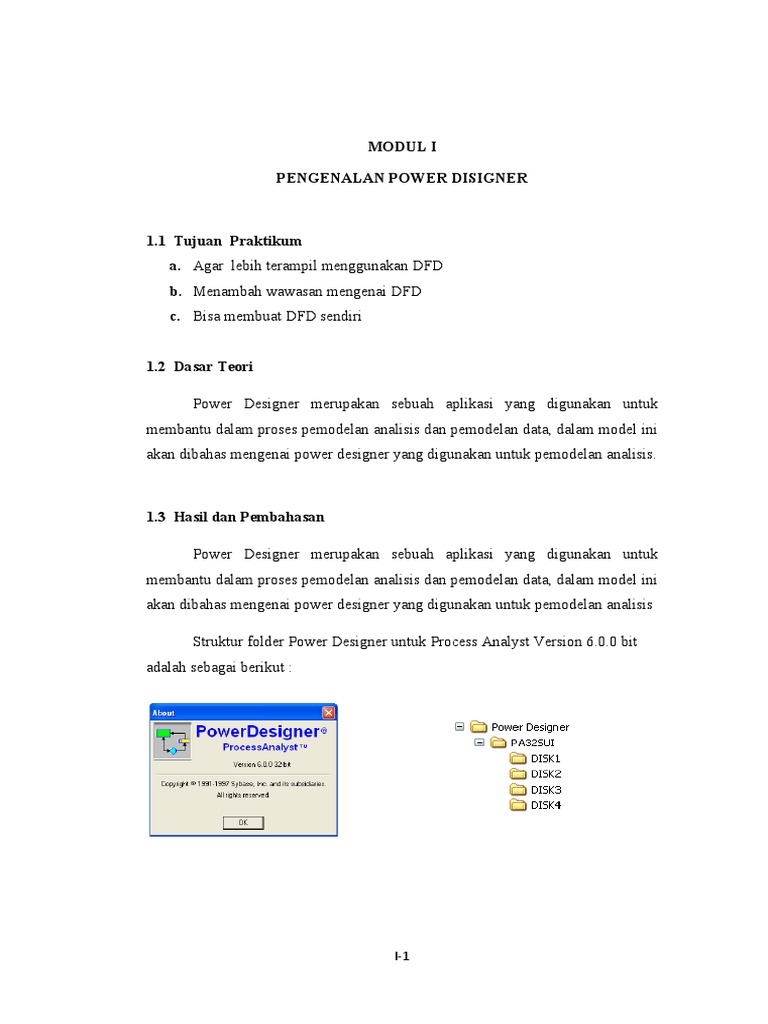 Panduan Membuat DFD dengan Power Designer | PDF | Bisnis | Komputer