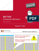 Consumer Behavior: Lecture # 0