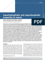 Superhydrophobic and Superoleophobic Properties in Nature