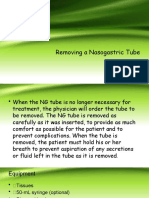 Removing A Nasogastric Tube