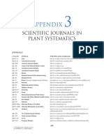 Appendix: Scientifi C Journals in Plant Systematics