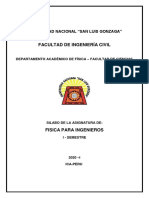 Sílabo Física para Ingenieros PDF