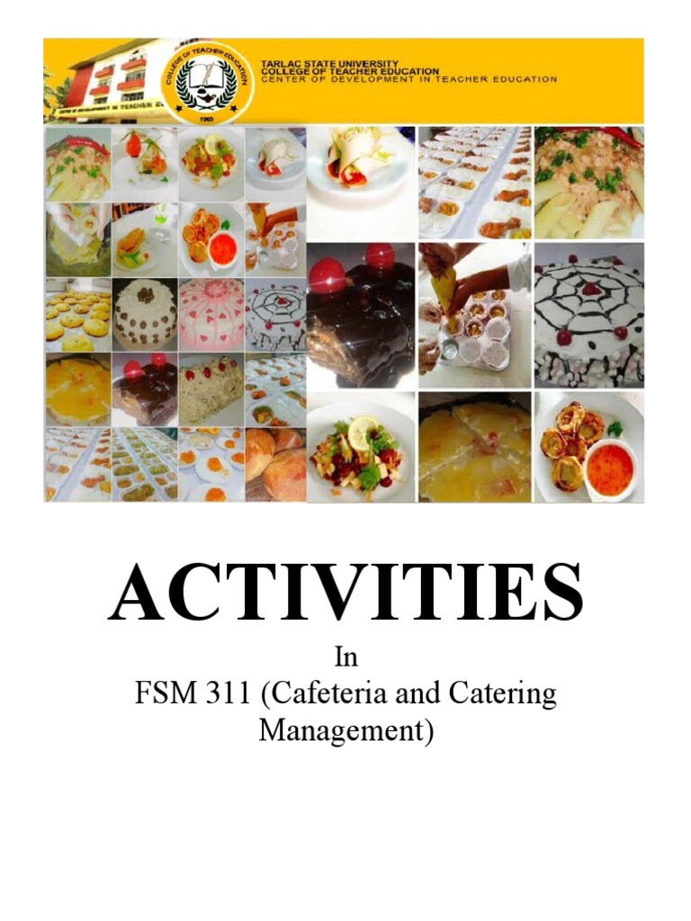 Activities FSM 311 (Cafeteria and Catering Management) PDF Waiting