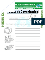 Ficha Funcion de Los Medios de Comunicacion para Tercero de Primaria