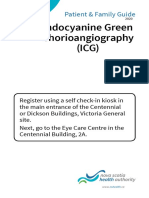 Indocyanine Green Chorioangiography (ICG) : Patient & Family Guide