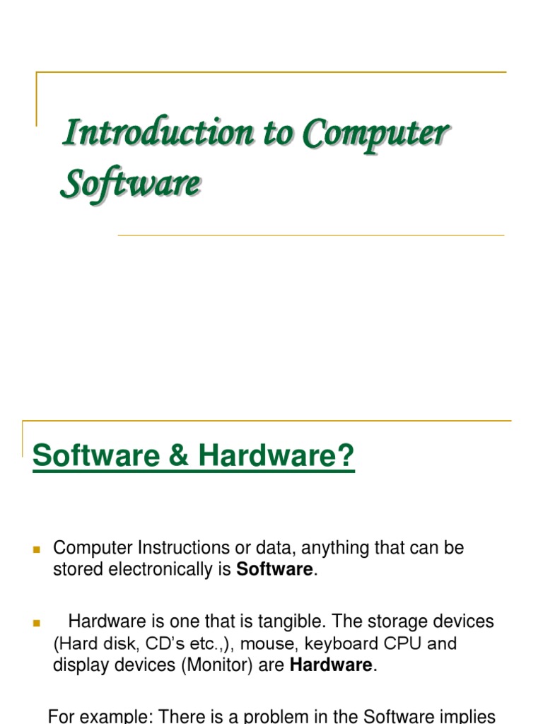 Introduction To Computer Software | PDF | Operating System | Computer Virus