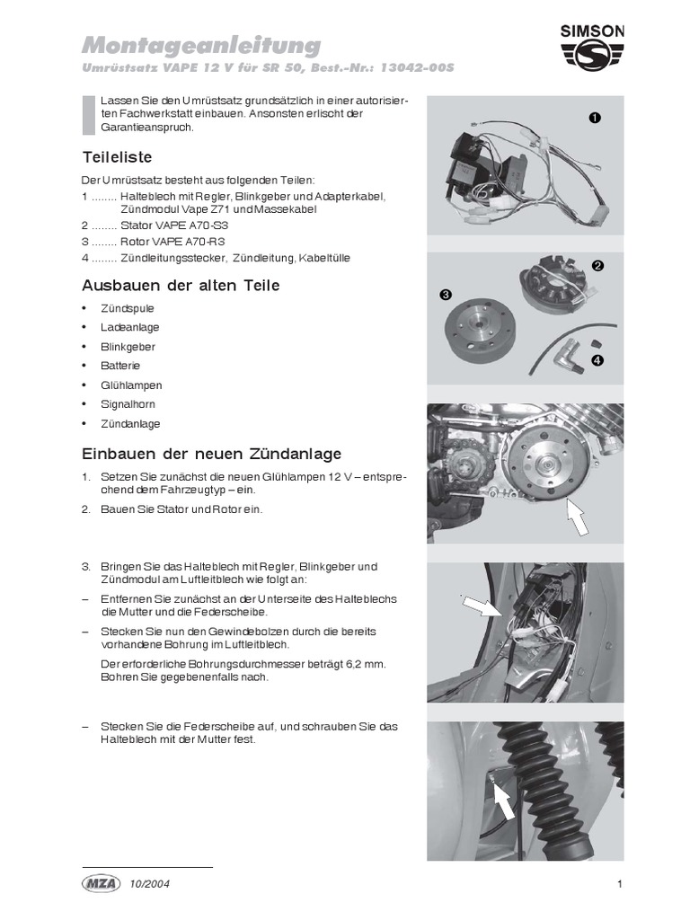 Umruestsatz SR50 | PDF