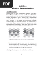 Unit One Wireless Communication: 1 Cellular Systems