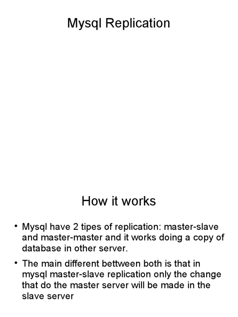 Configuring MySQL Master-Slave Replication: A Step-by-Step Guide | PDF ...