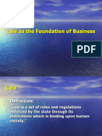 Law As The Foundation of Business