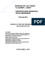 Resolución de Problemas Matematicos