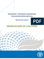 Producción agrícola BEFS