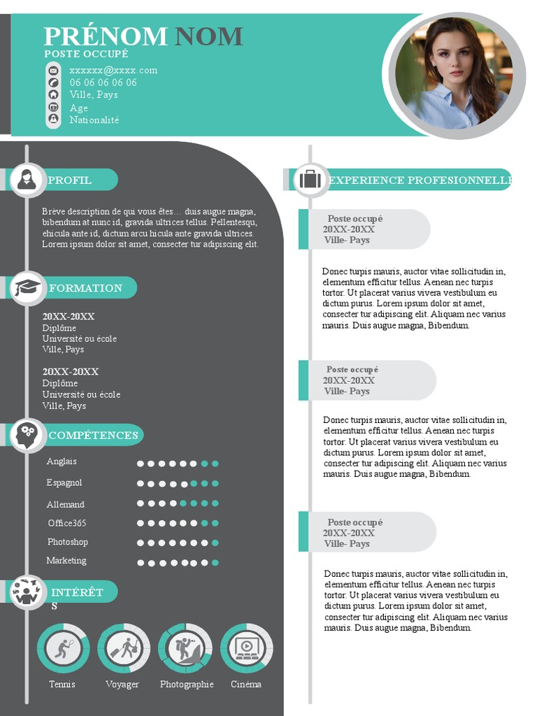 102-Modele-Cv-Power-Point - Copie | PDF | Jeux et activités