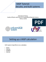 VASP Tutorial AtomsMoleculesBulk PDF