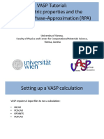 VASP Tutorial DielectricsRPA PDF