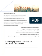Installing Quantum Espresso On Windows - TUTORIAL