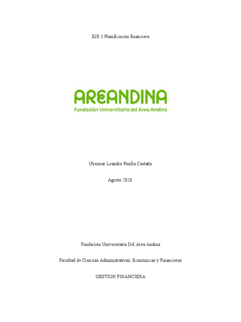 EJE 3 Planificación Financiera. | PDF | Seguro | Compartir (Finanzas)