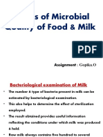 Analysis of Microbial Quality of Foof and Milk