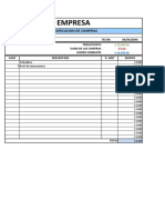 Planilla de Excel de Planeamiento de Compras