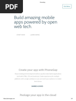 Build Amazing Mobile Apps Powered by Open Web Tech.: Create Your App With Phonegap