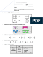 Evaluación de Matemáticas con Fracciones