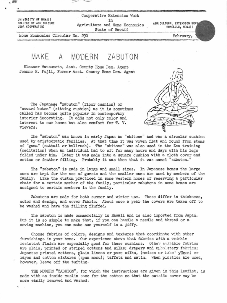 Make Modern Zabuton: Asst | PDF | Seam (Sewing) | Textiles