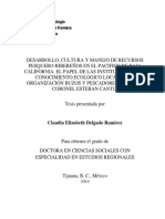 Desarrollo Cultura y Manejo de Recursos Pesqueros DOCTORAL PDF
