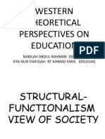 Western Theoretical Perspectives On Education