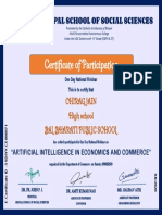 Certificate For CHIRAG JAIN For "Feedback Cum Attendance For... "