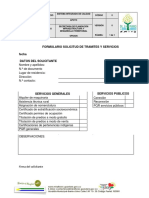 Formulario Solicitud de Tramites y Servicios PDF