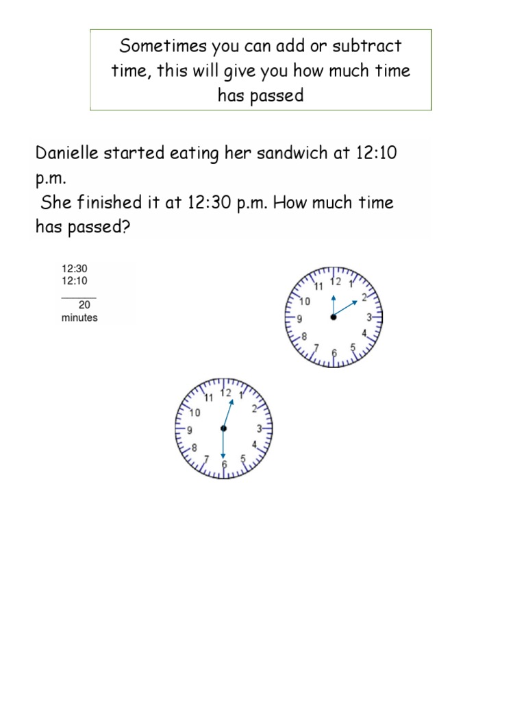 Time Calculation: Duration of Eating | PDF