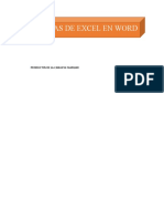 Tablas de Excel en Word