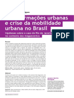 Juciano Rodrigues "Transformações Urbanas e Crise Da Mobilidade"