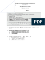 Trabajo de Matemáticas Números Enteros