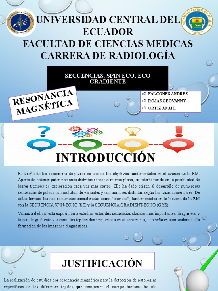 Secuencias Spin Eco y Eco Gradiente en RM | PDF | Resonancia magnética ...