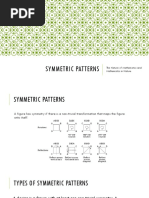 Symmetric Patterns: The Nature of Mathematics and Mathematics in Nature