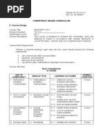 Competency-Based Curriculum A. Course Design