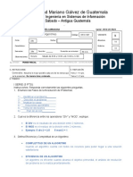 Primer Parcial Antigua Algoritmos 2020