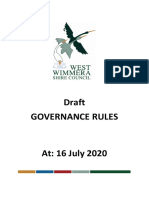 Draft Governance Rules at 16 July 2020 For Public Comment