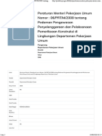 2008 Tentang Pedoman Pengawasan Penyelenggaraan Dan Pelaksanaan Pemeriksaan Konstruksi Di Lingkungan Departemen Pekerjaan Umum PDF